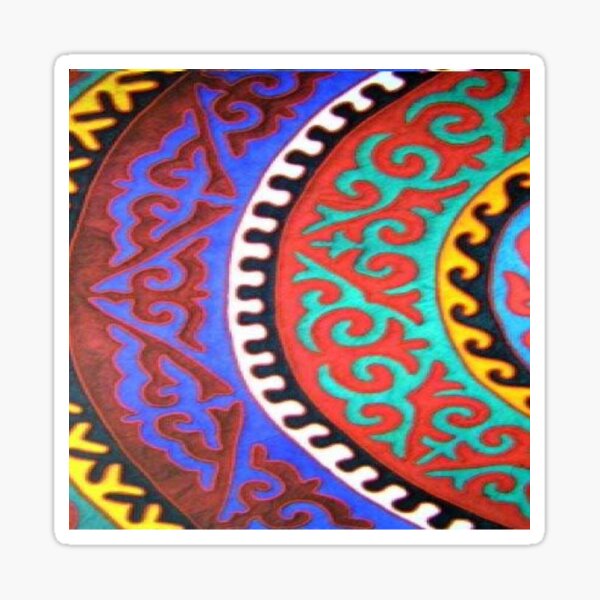 #Ковровый #узор #балкарского #карачаевского #войлочного #ковра #Carpet #pattern of a #Balkarian &amp; #Karachay #felt #carpet #Ковровыйузор #CarpetPattern #таулу #tawlu #mountaineer #таулула #tawlula Sticker