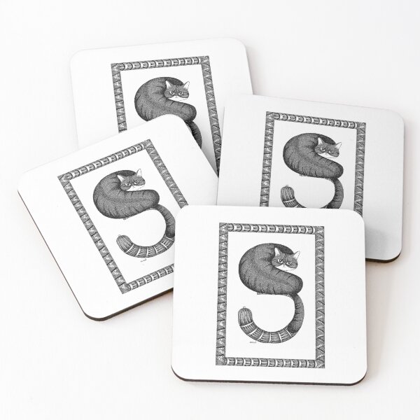 Item preview, Cat Alphabet: letter S designed and sold by gatteria.