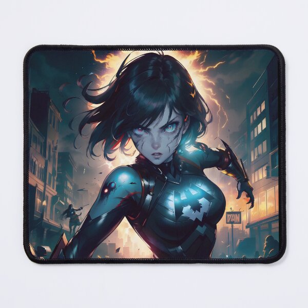 Item preview, Female Superhero in Action designed and sold by ByteyCreatives.