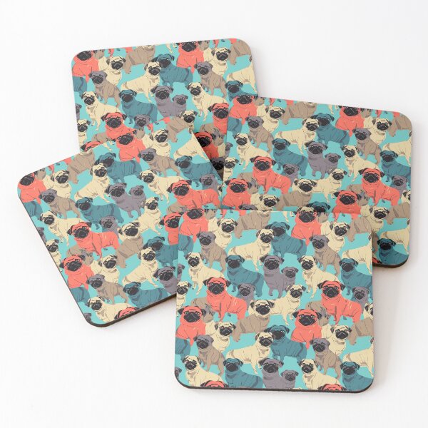 Item preview, colorful pugs designed and sold by jk3design.
