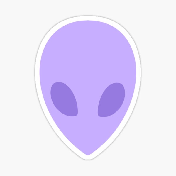 Pastel Purple Alien Sticker