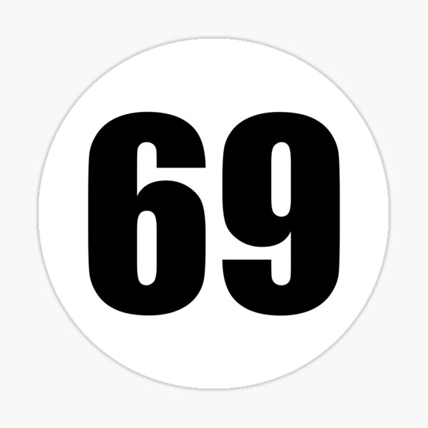 Item preview, Racing number 69 designed and sold by stickerwicker.