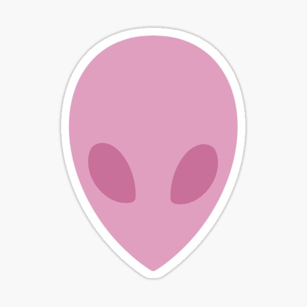 Pastel Pink Alien Sticker
