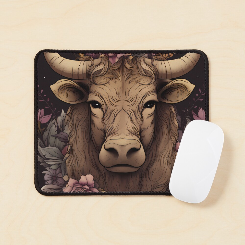 Bull Grill Logo Taurus Mythology Style' Mouse Pad