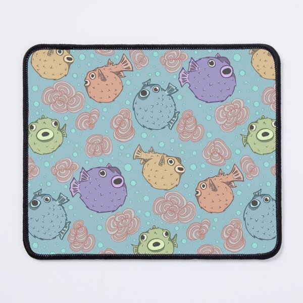Item preview, Surprised Pufferfish Light Blue designed and sold by smoothfoxill.