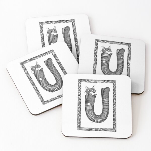 Item preview, Cat Alphabet: letter U designed and sold by gatteria.