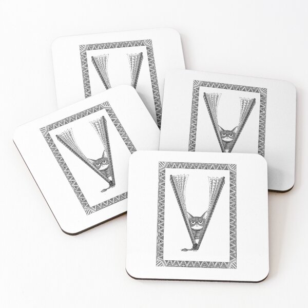 Item preview, Cat Alphabet: letter V designed and sold by gatteria.