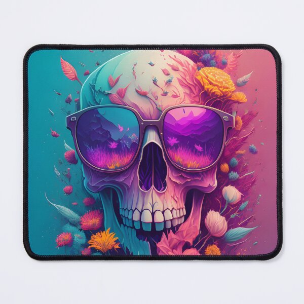 Item preview,  Floral Skull With Sunglasses designed and sold by MudbloodStore.
