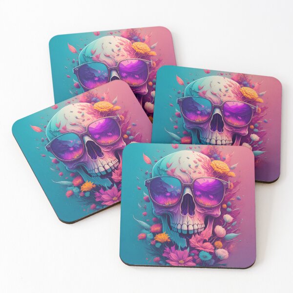 Item preview,  Floral Skull With Sunglasses designed and sold by MudbloodStore.