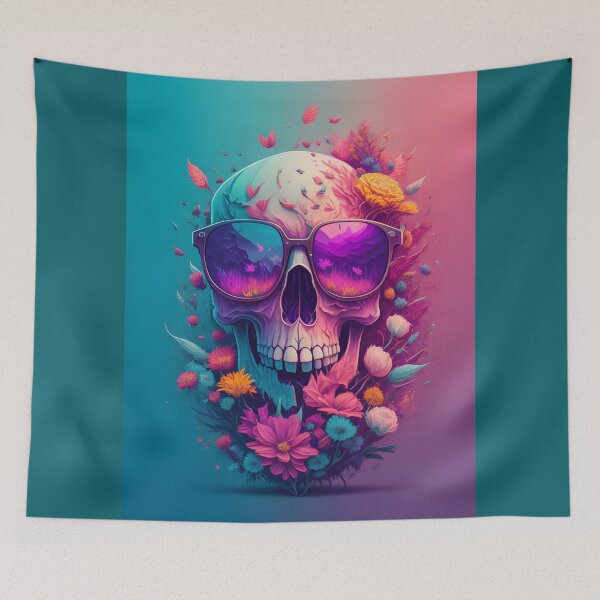 Item preview,  Floral Skull With Sunglasses designed and sold by MudbloodStore.