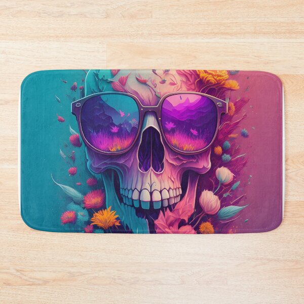 Item preview,  Floral Skull With Sunglasses designed and sold by MudbloodStore.