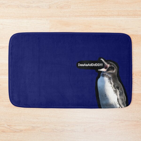 Item preview, Galapagos Penguin calls for Dad (Dark Blue #060D5B background)  designed and sold by SBPenguins.