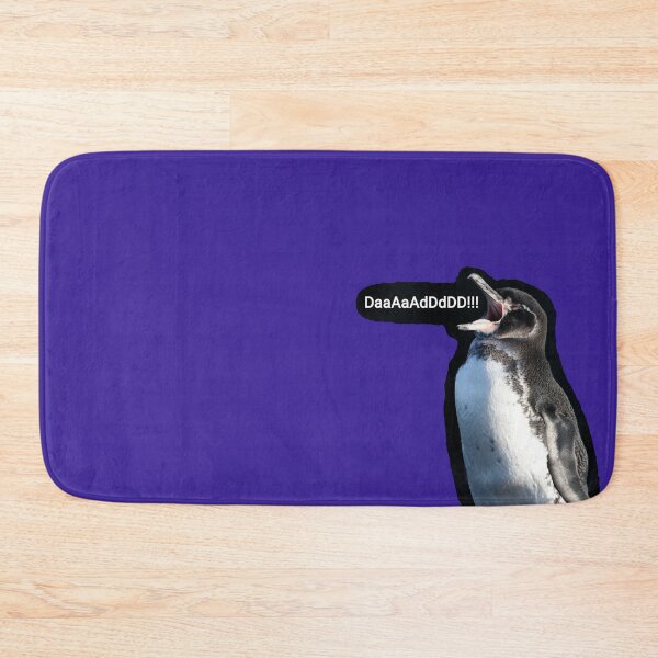 Item preview, Galapagos Penguin calls for Dad (Dark Purple #3A2096 background)  designed and sold by SBPenguins.