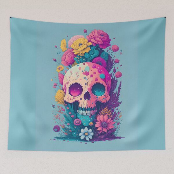 Item preview, Floral Skull Vector designed and sold by MudbloodStore.