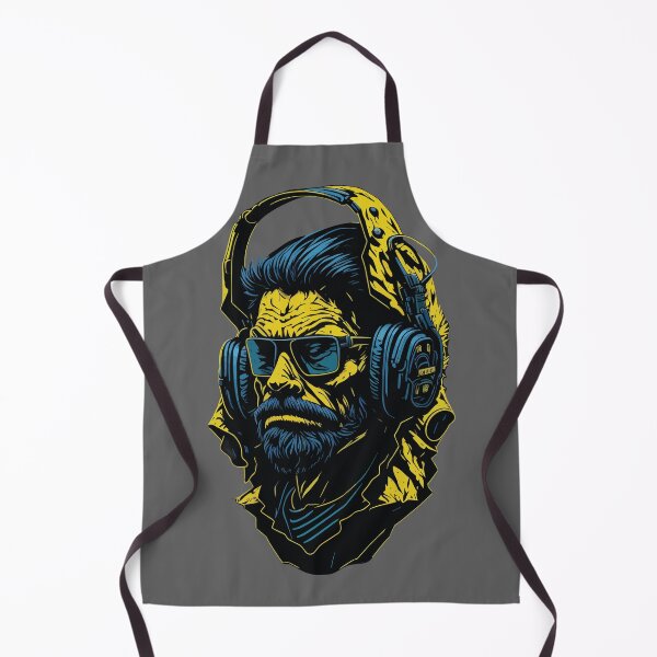 Item preview,  Bearded Man Diving Deep into his Headphones designed and sold by Design Universe.