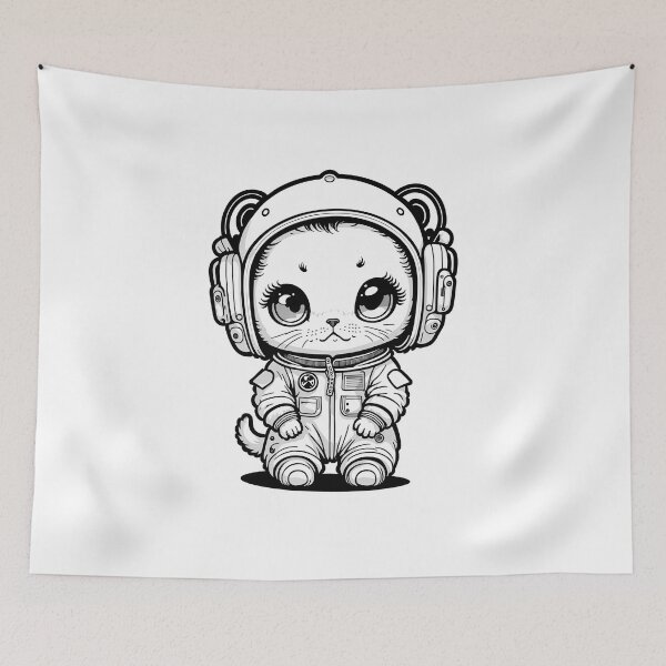 Item preview, astronaut cat designed and sold by ViktorVigo.