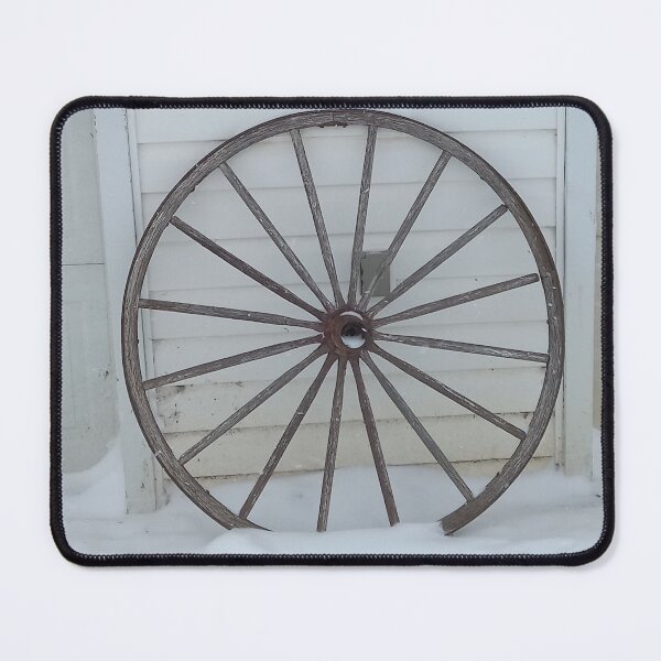Item preview, Country Living: Wagon Wheel with Flower Planter Above in Winter! designed and sold by TaraTs.