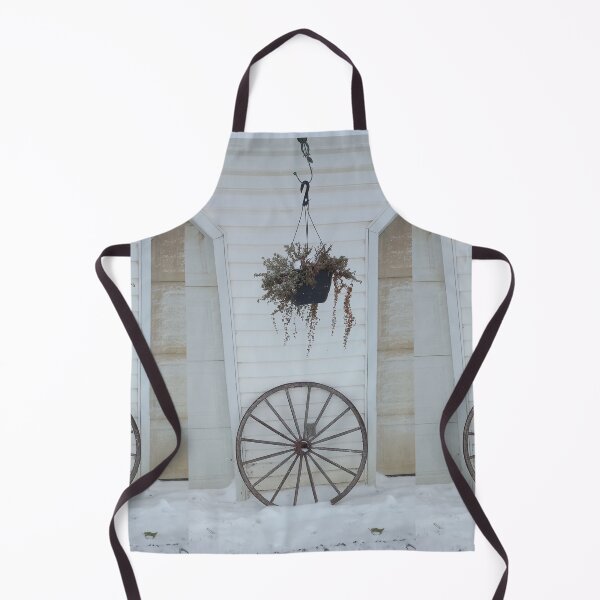 Item preview, Country Living: Wagon Wheel with Flower Planter Above in Winter! designed and sold by TaraTs.