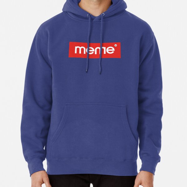 Supreme Box Logo Drawstring Hoodie In Blue