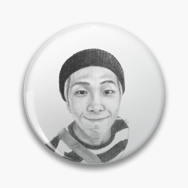 Item preview, Namjoon RM BTS fanart kpop portrait realistic pencil designed and sold by Krasiaart.