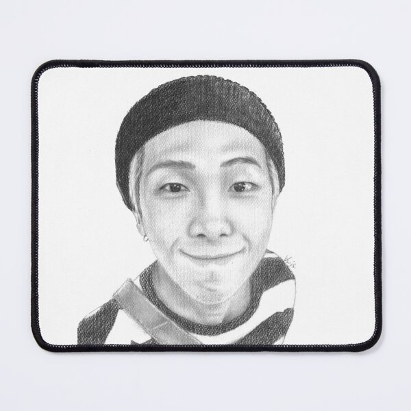 Item preview, Namjoon RM BTS fanart kpop portrait realistic pencil designed and sold by Krasiaart.