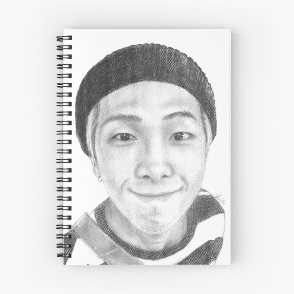 Item preview, Namjoon RM BTS fanart kpop portrait realistic pencil designed and sold by Krasiaart.