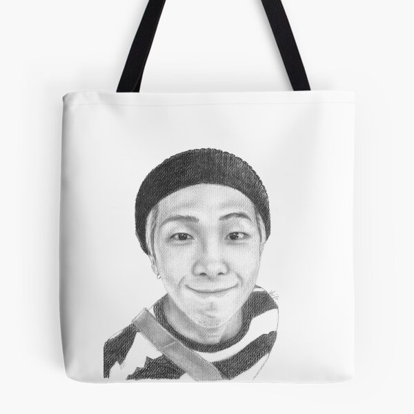 Item preview, Namjoon RM BTS fanart kpop portrait realistic pencil designed and sold by Krasiaart.
