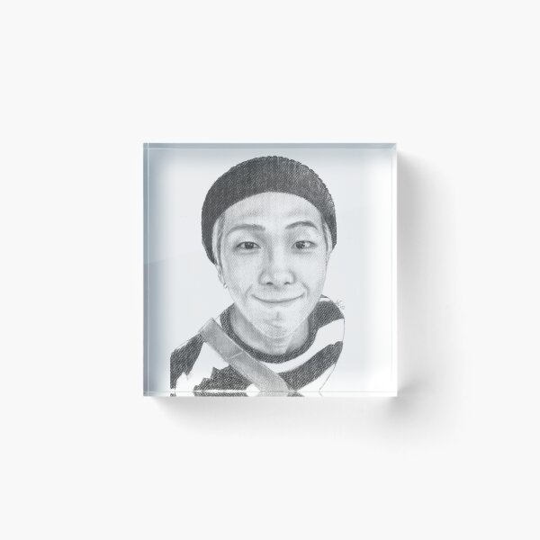 Item preview, Namjoon RM BTS fanart kpop portrait realistic pencil designed and sold by Krasiaart.