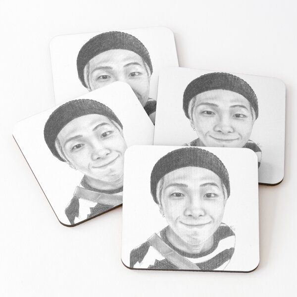 Item preview, Namjoon RM BTS fanart kpop portrait realistic pencil designed and sold by Krasiaart.