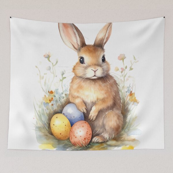 Item preview, Happy Easter Bunny and Eggs designed and sold by Matt's Artificial Nature.