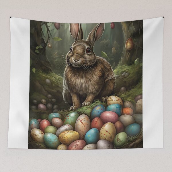 Artikelvorschau, Dunkler Fantasy-Wald-Osterhase entworfen und verkauft von Matt's Artificial Nature.