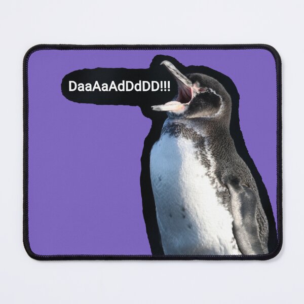 Item preview, Galapagos Penguin calls for Dad (Light Purple #795FC1 background) designed and sold by SBPenguins.