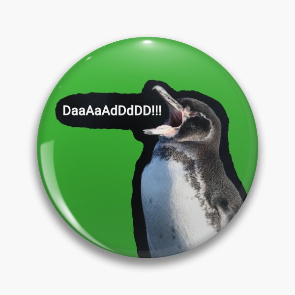 Artikelvorschau, Galapagos Penguin calls for Dad (Bright Green #35B02C background) entworfen und verkauft von SBPenguins.