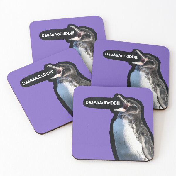 Item preview, Galapagos Penguin calls for Dad (Light Purple #795FC1 background)  designed and sold by SBPenguins.