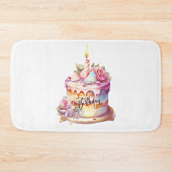 Item preview, Happy Birthday Cake with Candle  designed and sold by silviaol.