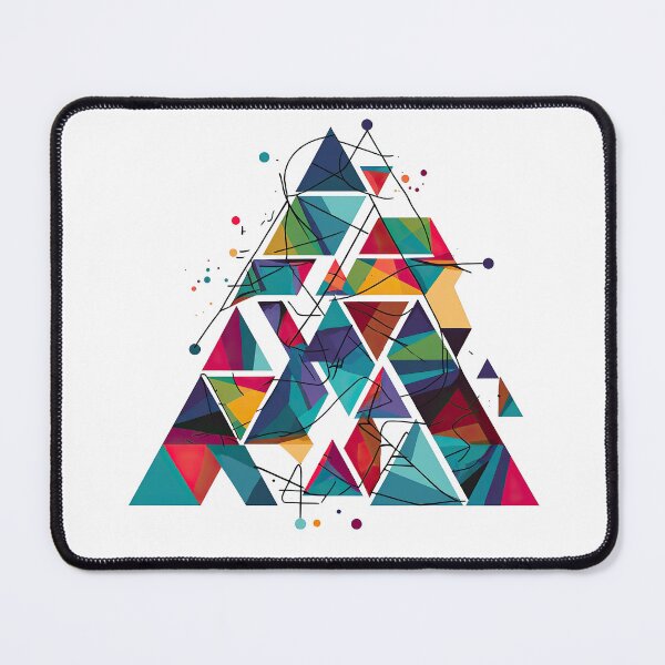 Item preview, Artistic Geometric Triangle Fusion, Striking Overlapping Triangles, Abstract Geometric Design designed and sold by retrotshirtsai.