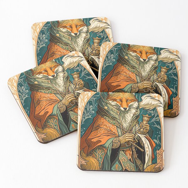 Item preview, king fox - tarot card designed and sold by EsoKafi Design.