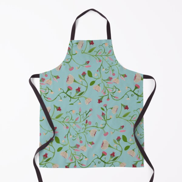 Item preview, Flower and vines pattern in teal designed and sold by paulabidiman.