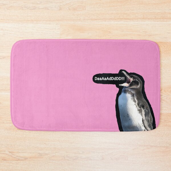 Item preview, Galapagos Penguin calls for Dad (Pink #F699CD background)  designed and sold by SBPenguins.