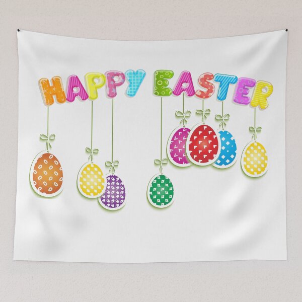 Item preview, Happy Easter with Colorful eggs designed and sold by Artista-shop.