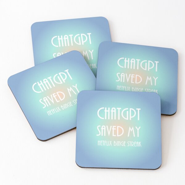 Item preview, ChatGPT Saved My Dark Pastel Blue  Netflix binge streak designed and sold by TechsQuickArt.