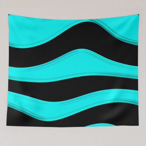 Item preview, Hot wavy, aqua designed and sold by Jamcolors.