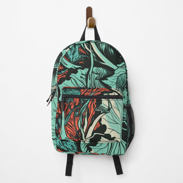 Item preview, Psychedelic Teal Datura on Red Background designed and sold by curiouserthings.