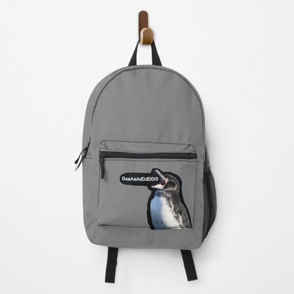 Item preview, Galapagos Penguin calls for Dad (Grey #808080 background) designed and sold by SBPenguins.