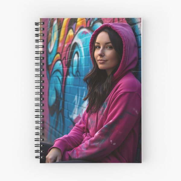 Item preview, Magenta Metropolis Muse - Portrait of Urban Allure designed and sold by inkedelegance.