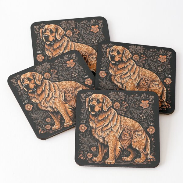 Item preview, Leonberger - Ornate Decorative Filigree Dog On Black designed and sold by Appyrances.