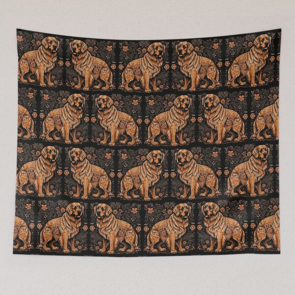 Item preview, Leonberger - Ornate Decorative Filigree Dog On Black designed and sold by Appyrances.