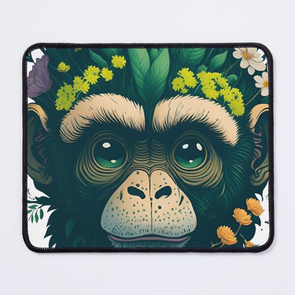 Item preview, Vintage Monkey With Flowers Splash designed and sold by ArtsyWishesShop.