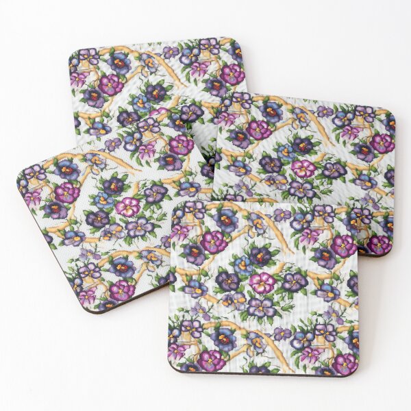 Item preview, Pansies cross stitch tiling pattern designed and sold by paulstamp.