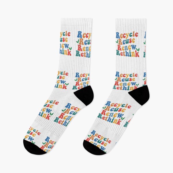 Artikelvorschau, Recyceln, wiederverwenden, erneuern, überdenken, Tag der Erde, Aktivismus, Planet, Krise entworfen und verkauft von Adorable Designs.